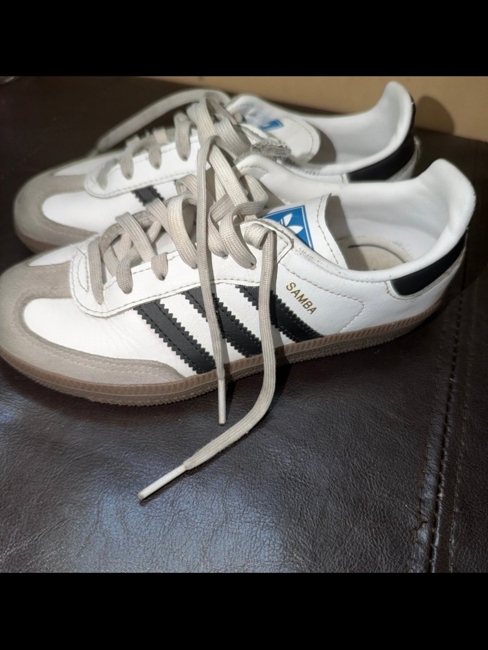 adidas Originals Samba Kids White, Black & Gray Sneakers